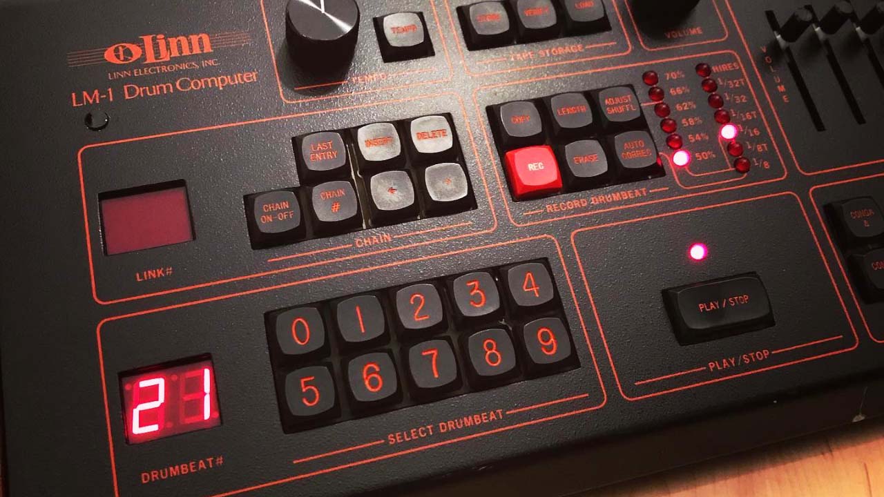 The Linn LM-1 drum machine.