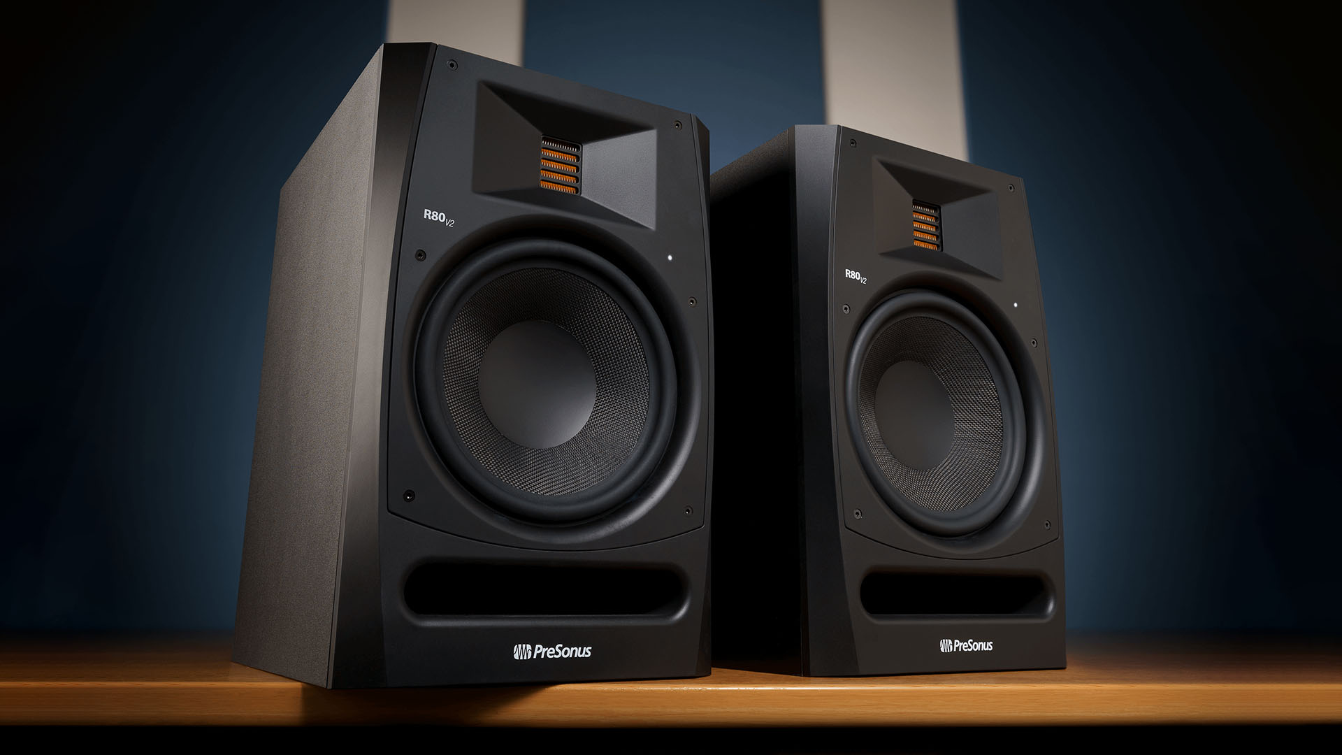 The new PreSonus R80 V2 monitors. Image: PreSonus.